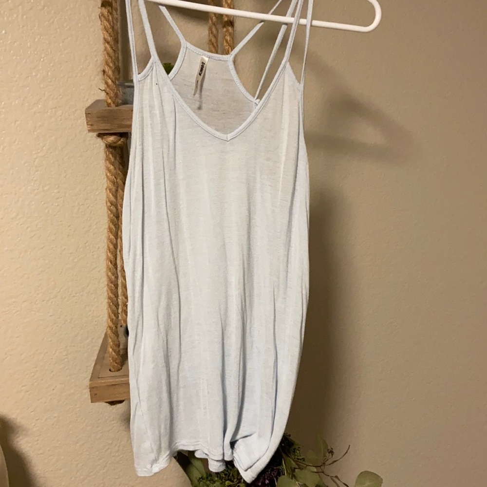 Light blue flowy tank top